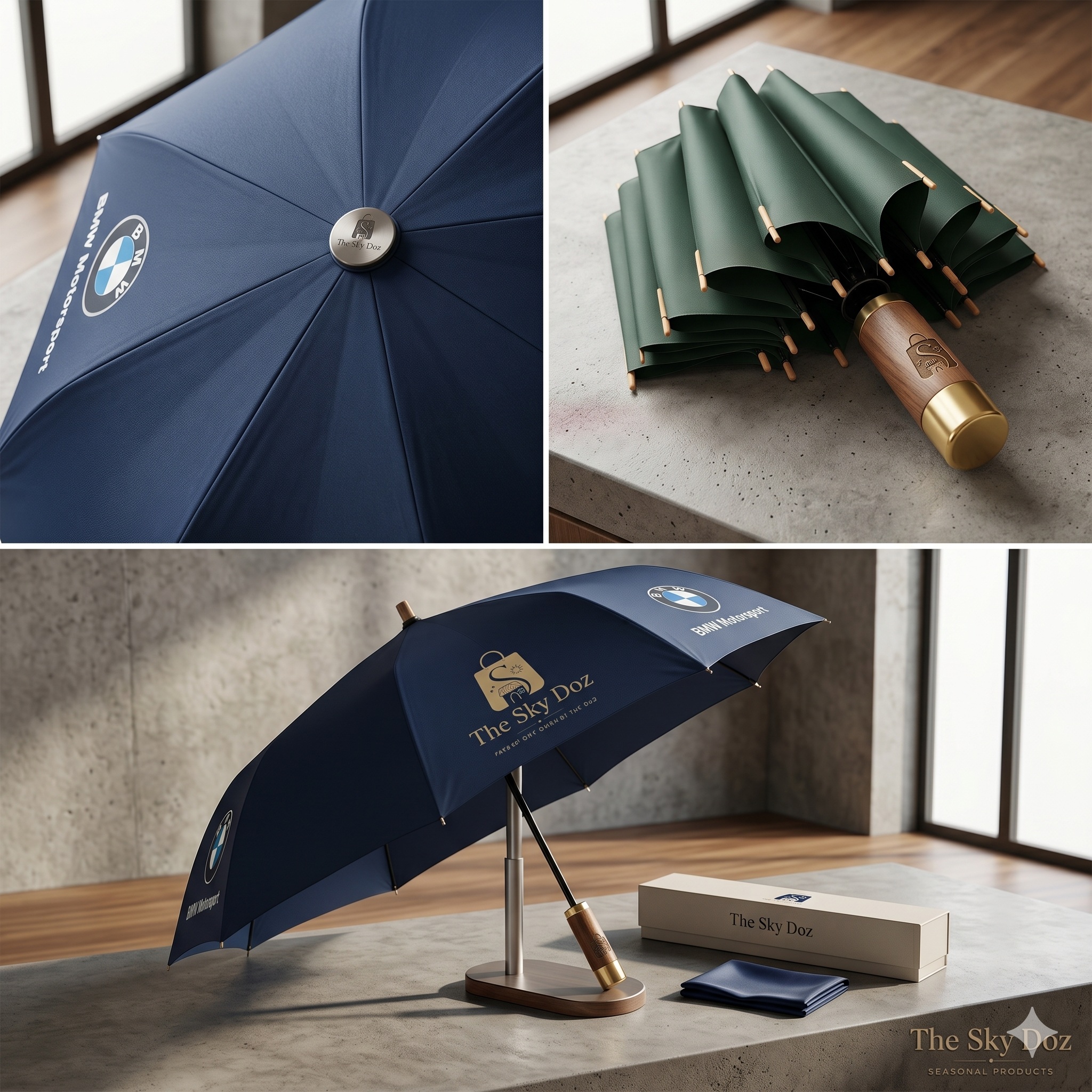 Premium Umbrella – 16 Ribs, Auto Lock, UV Protection