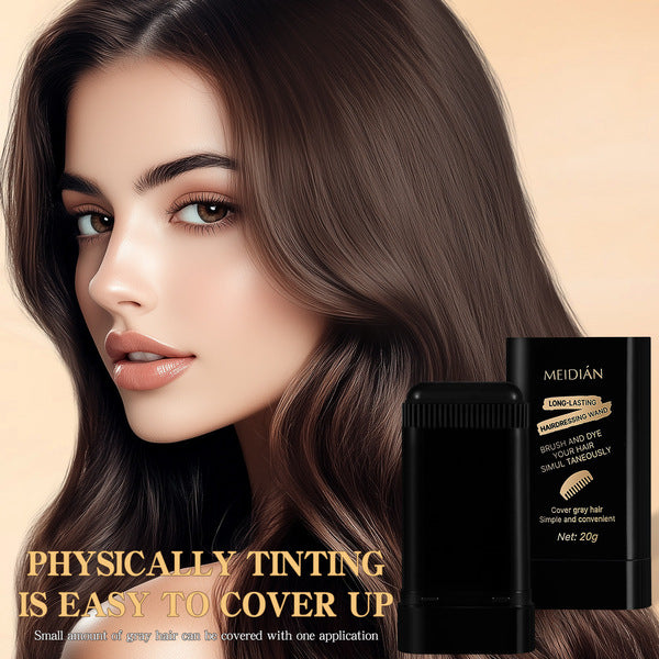 Beauty Hair Stick for Covering Gray Hair, Non-Fading Temporary Hair Dye